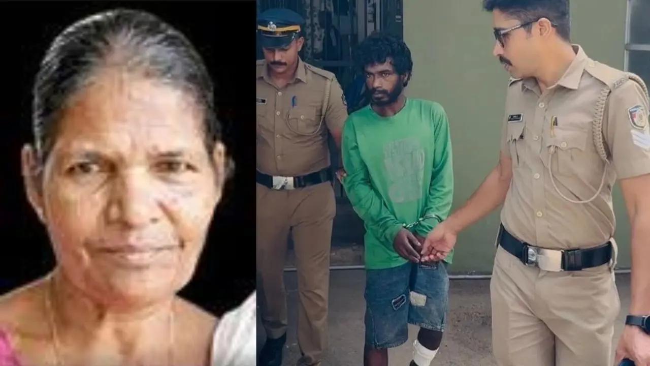 മരിച്ച മേഴ്സി | കഠിനംകുളം സ്റ്റേഷനിൽനിന്നു പ്രതി ഷിബിനെ കോടതിയിലേക്കു കൊണ്ടുപോകുന്നു