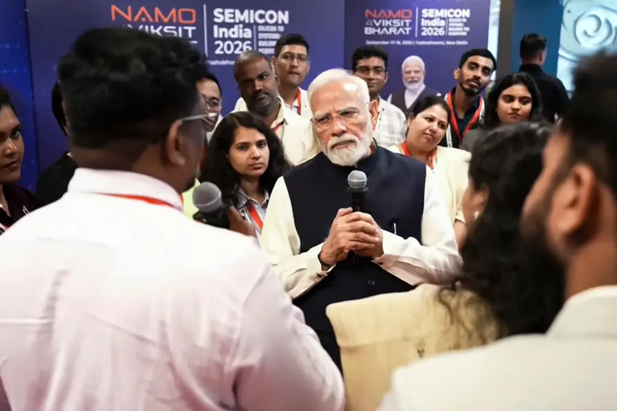 Prime Minister Narendra Modi during the inauguration of SEMICON India 2026