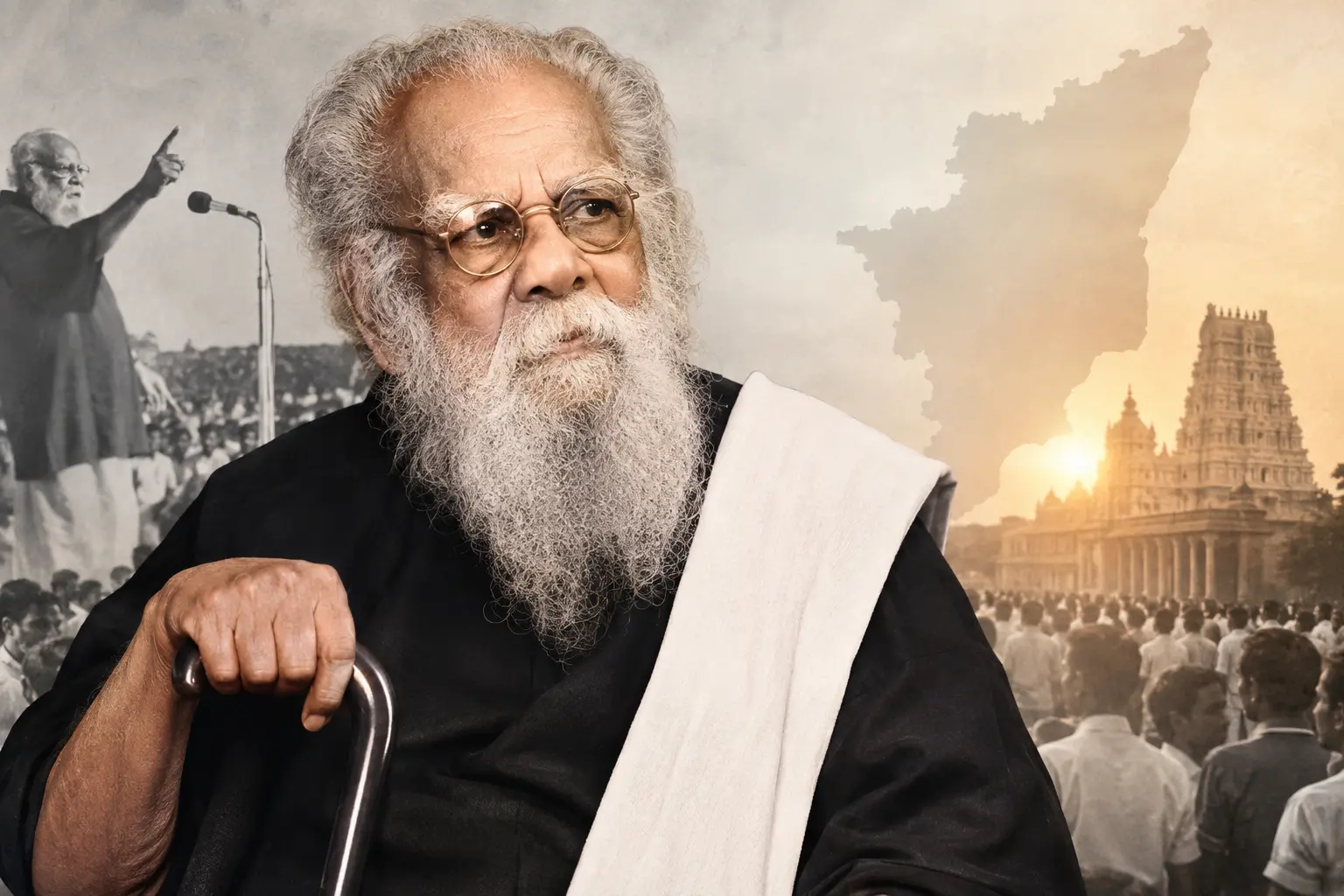 EV Ramasamy, popularly known as Periyar, is remembered for his lifelong campaign for social justice, rationalism, self-respect and equality. (Photo: AI)