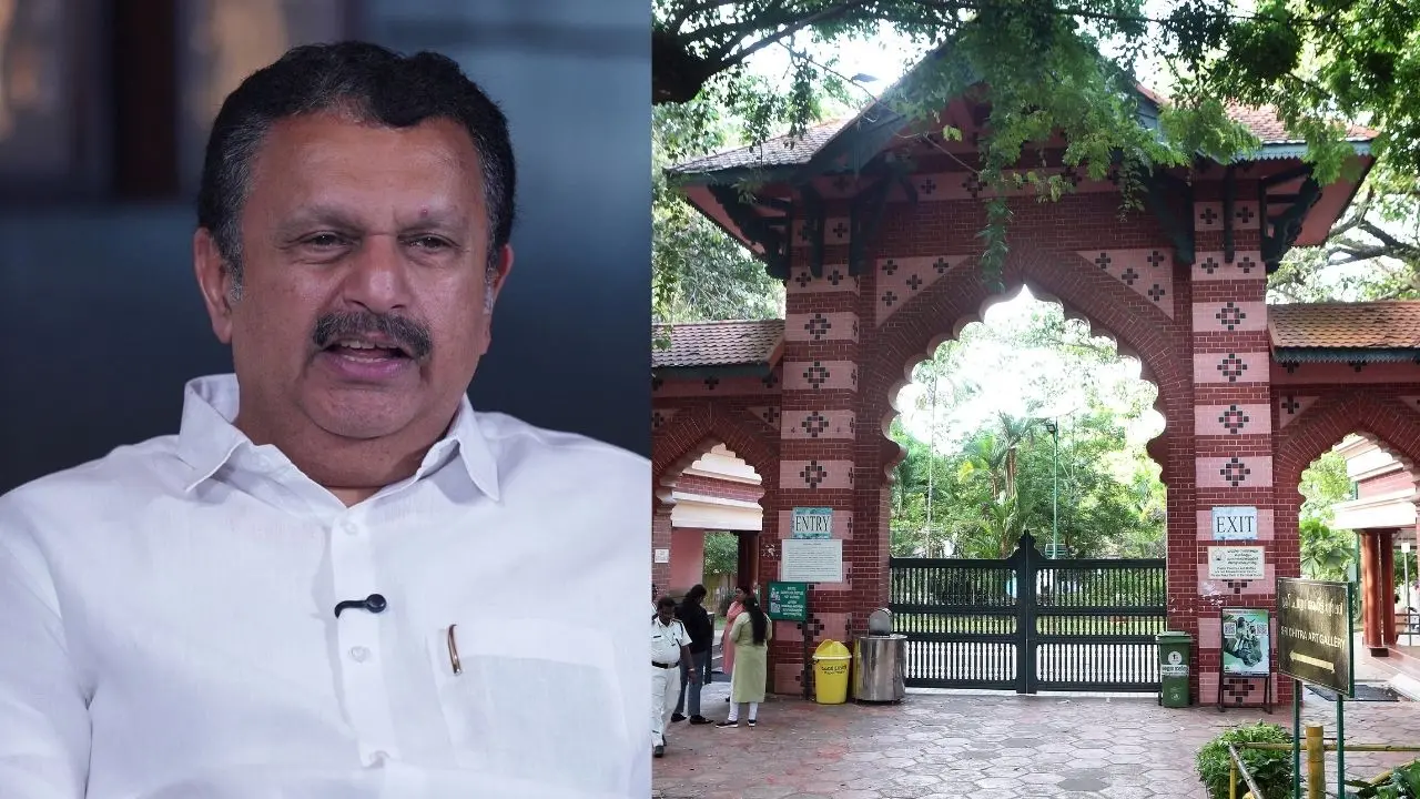 കെ. മുരളീധരൻ | ചിത്രം: അരുൺ നിലമ്പൂർ | തിരുവനന്തപുരം മൃഗശാലയുടെ കവാടം (ഫയൽചിത്രം)