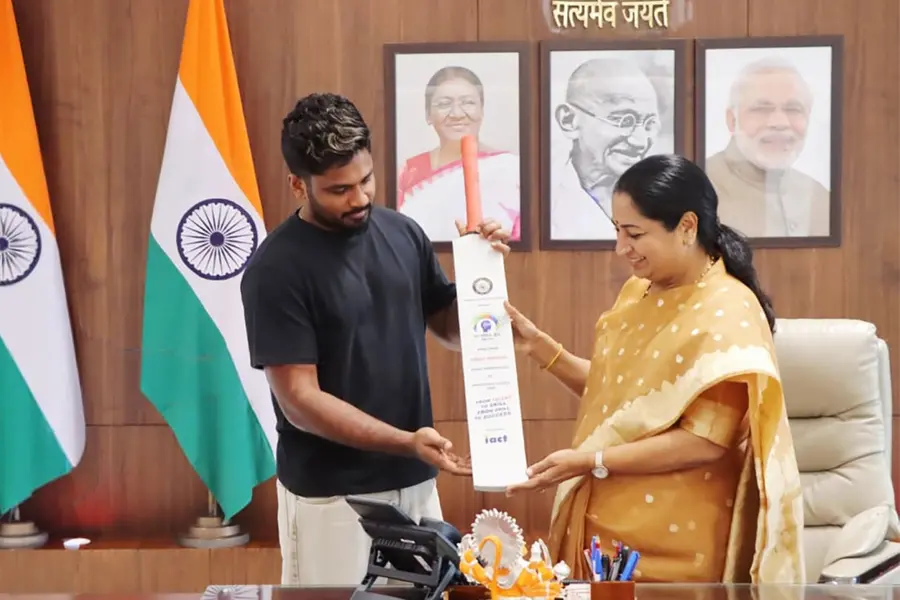 ഡൽഹി ‘ജൻ കൗശൽ കേന്ദ്ര’യുടെ ബ്രാൻഡ് അംബാസഡറായി സഞ്ജു സാംസൺ
