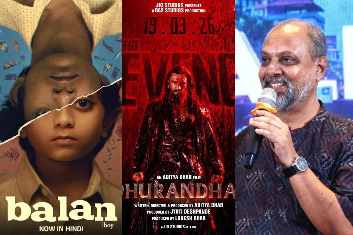 'ബാലന്: ദ ബോയ്' പോസ്റ്റര്, 'ധുരന്ധര്: ദ റിവഞ്ച്' പോസ്റ്റര്, അനില് തോമസ് | Photo: Special Arrangement