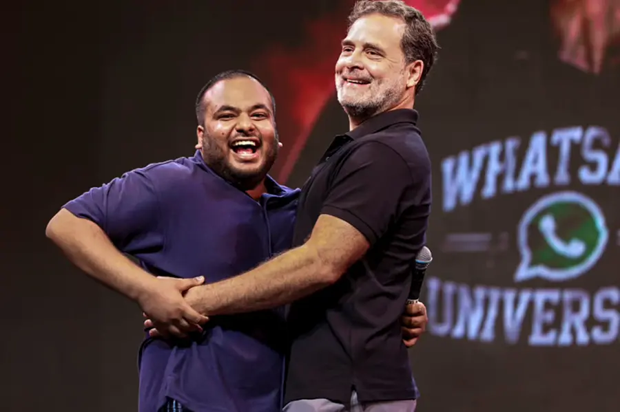 Rahul Gandhi with comedian Pulkit Mani