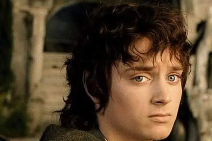 Frodo Baggins, a hobbit(Played by Elijah Wood)