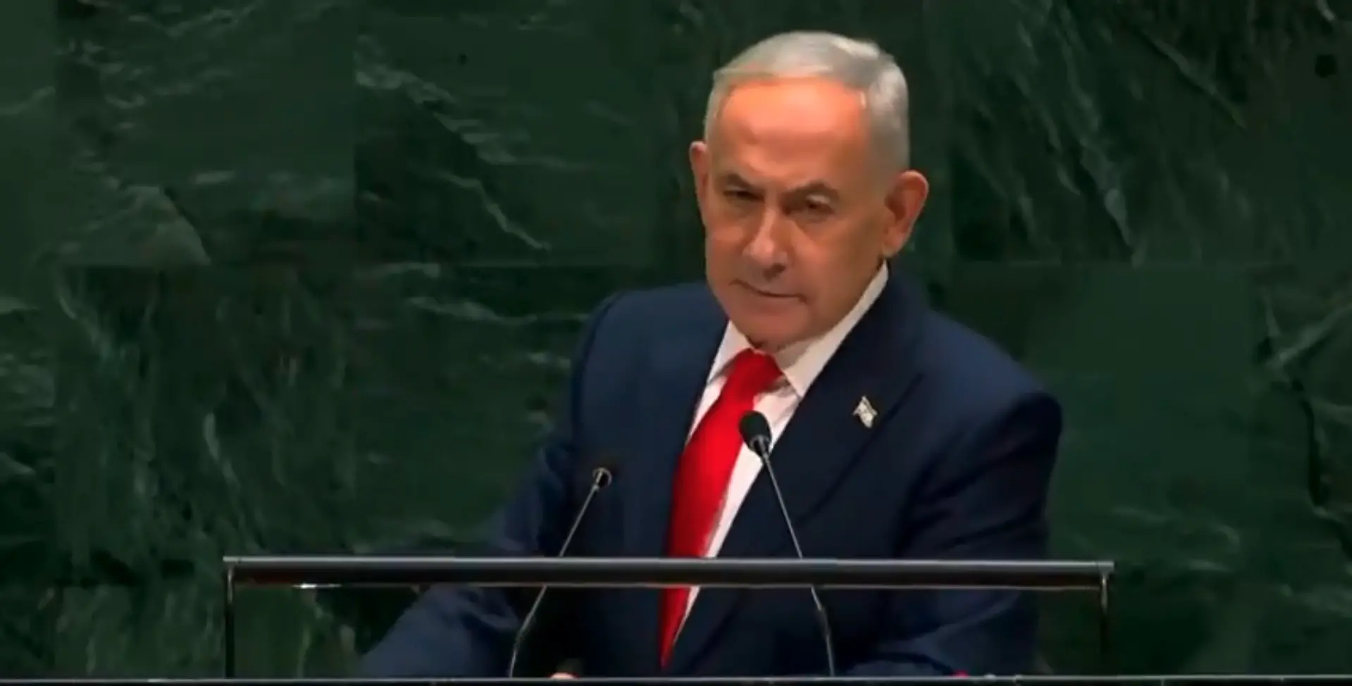 Netanyahu's fiery UN speech defending Israel's actions in Gaza and Iran sparked a walkout by dozens of delegates | Photo: X