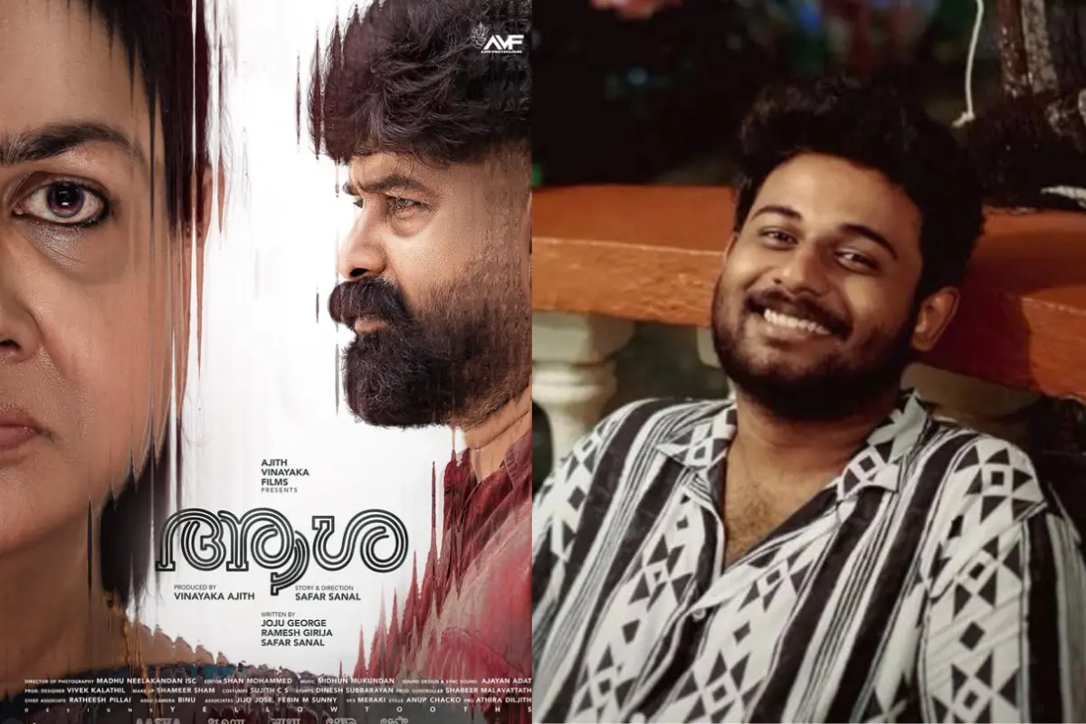 Aasha film poster (left), director Safar Sanal