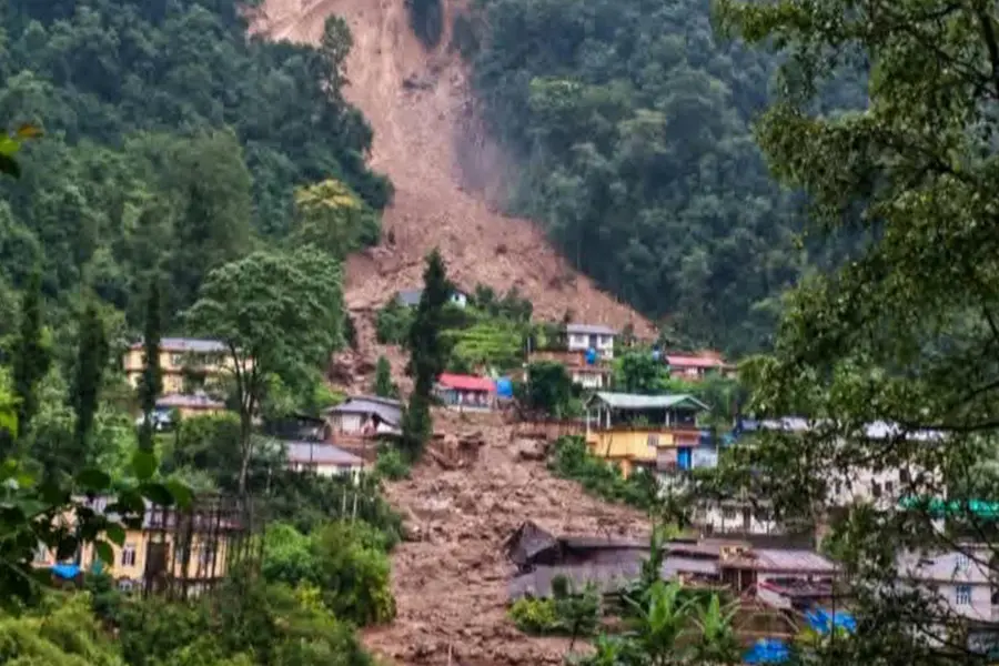 More than 30 houses were affected in Rimbi after heavy rain triggered a severe landslide