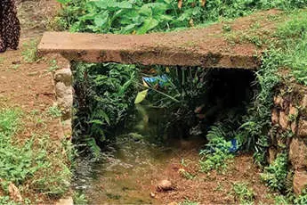 കുളത്തുമ്മൽ തോട്ടിലേക്ക് ഹോട്ടലിൽനിന്നുള്ള ശൗചാലയമാലിന്യം ഒഴുക്കുന്നു
