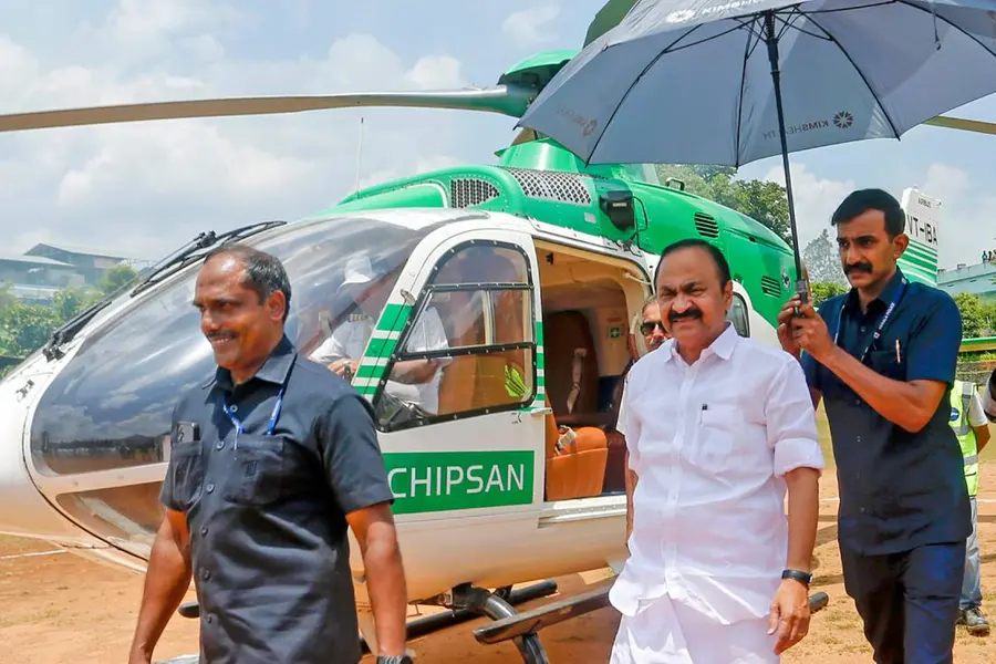 VD Satheesan Helicopter