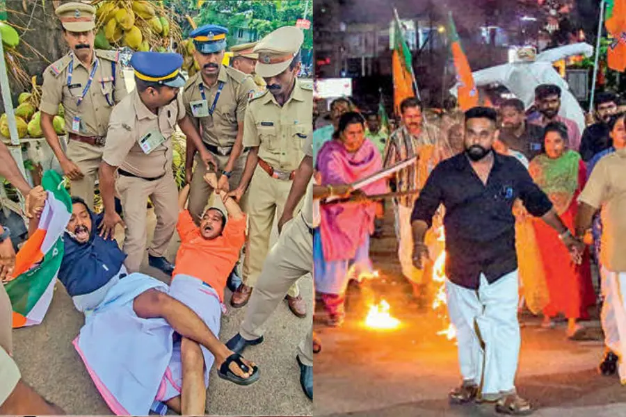 അമിത് ഷായ്ക്ക് നേരെ കരിങ്കൊടി; സുരക്ഷാ വീഴ്ചയുണ്ടായെന്ന് ബിജെപി, ഡിജിപിക്കും കേന്ദ്രത്തിനും പരാതി