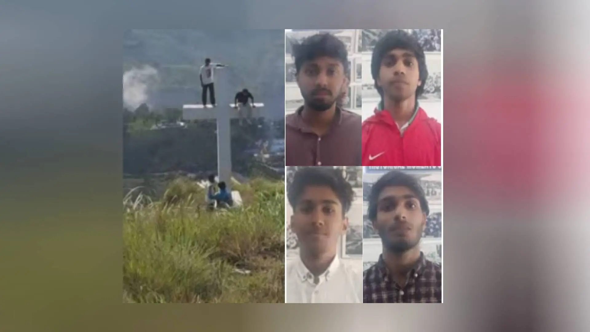 സാമൂഹികമാധ്യമങ്ങളിൽ പ്രചരിച്ച ചിത്രം, പ്രതികൾ | Image courtesy: Mathrubhumi news screengrab