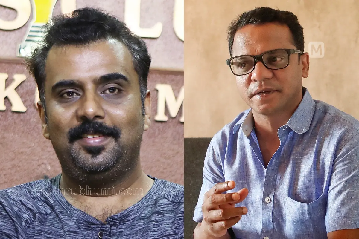 വി.സി. അഭിലാഷ്, ധർമ്മജൻ ബോൾ​ഗാട്ടി | ഫോട്ടോ: മാതൃഭൂമി