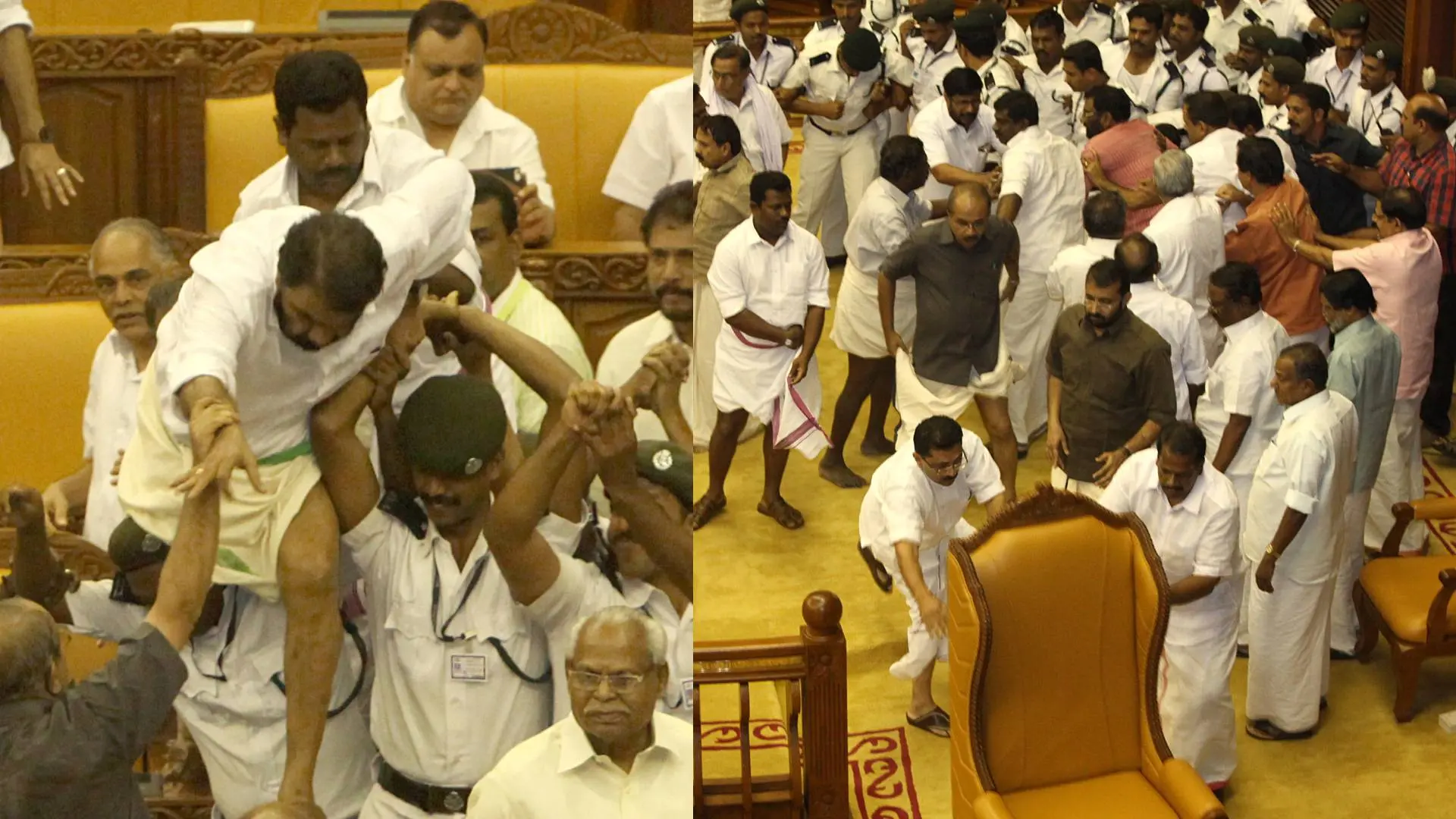 From the ruckus in the Kerala Assembly | File Photo: Mathrubhumi Library