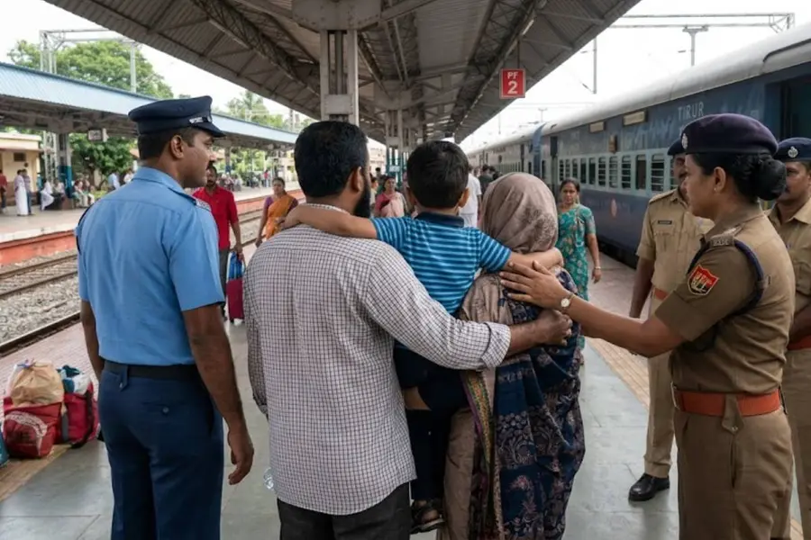 തീവണ്ടി മാറിക്കയറി വഴിതെറ്റിയ നാലുവയസ്സുകാരന് ടി.ടി.ഇ. രക്ഷകനായി