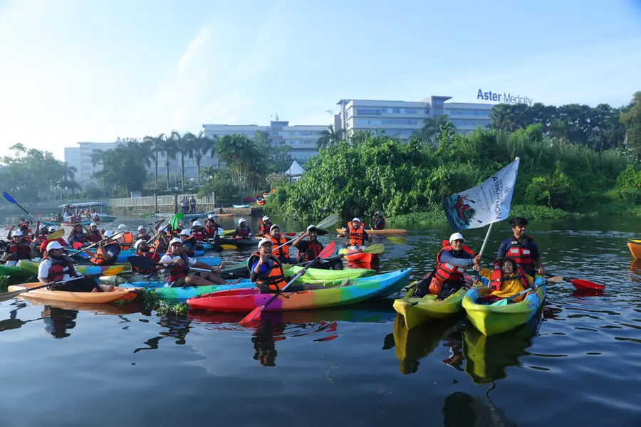 Aster Medcity marked World Heart Day with a Kayakathon in Kochi