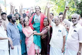 എൽ.ഡി.എഫ്. ആഹ്ലാദപ്രകടനം