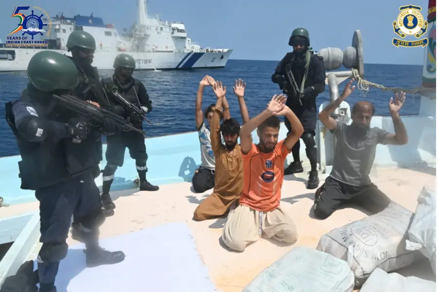 Coast Guard aboard the Iranian vessel