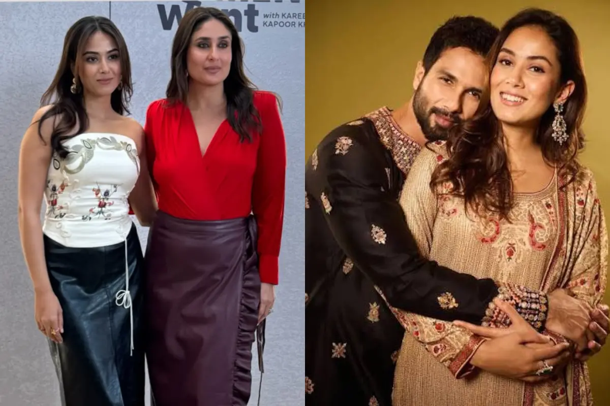 Kareena Kapoor Khan and Mira Rajput pose together on the sets of 'What Women Want' Photo | Instagram/@kareenakapoorkhan