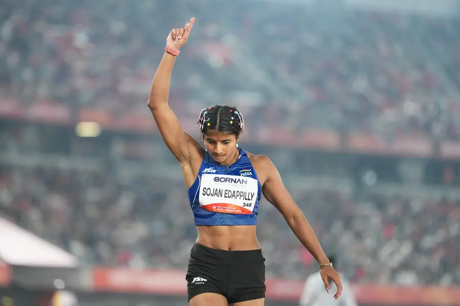 Kerala’s Ancy Sojan won silver in the women’s long jump at Asian Games 2026