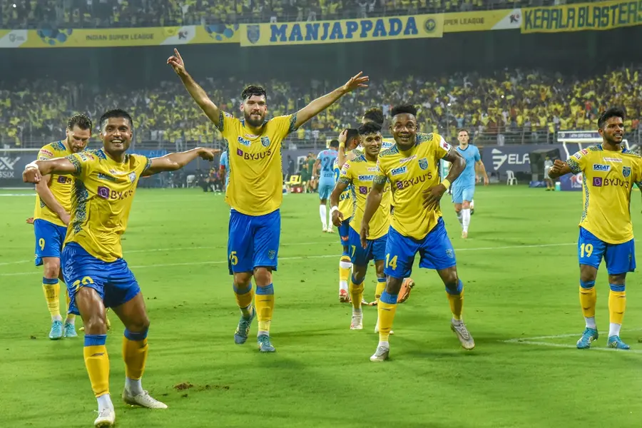 Kerala Blasters FC players celebrating