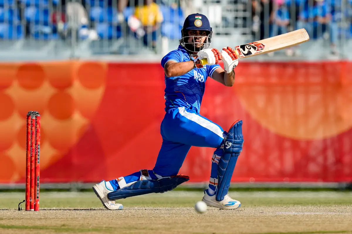 India's Ishan Kishan plays a shot during the second semifinal T20I cricket match between India and Sri Lanka | Photo: PTI