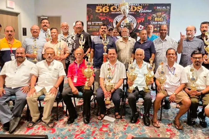 ഡാലസിൽ രാജ്യാന്തര 56 ചീട്ടുകളി മാമാങ്കത്തിന് സമാപനം; 4500 ഡോളർ നേടി കാനഡ ചാമ്പ്യന്മാർ, ഷിക്കാഗോയ്ക്ക് രണ്ടാം സ്ഥാനം