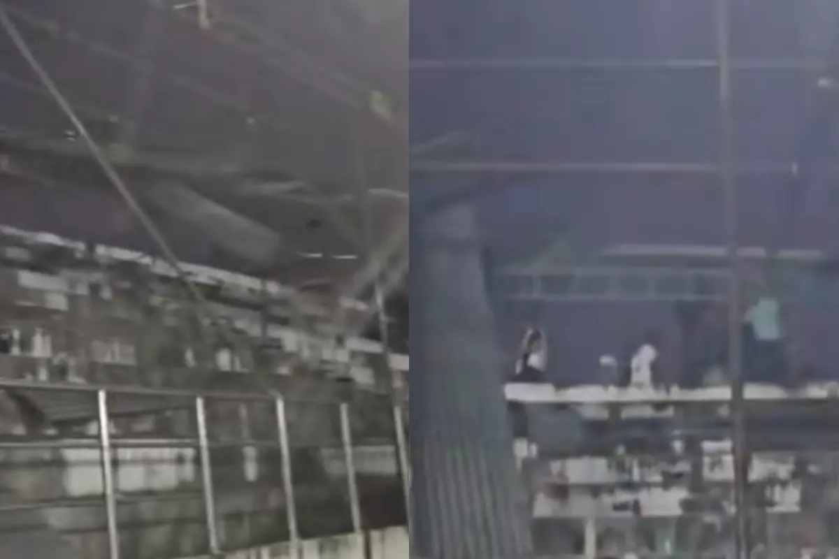 Visuals of roof collapse emerged on media