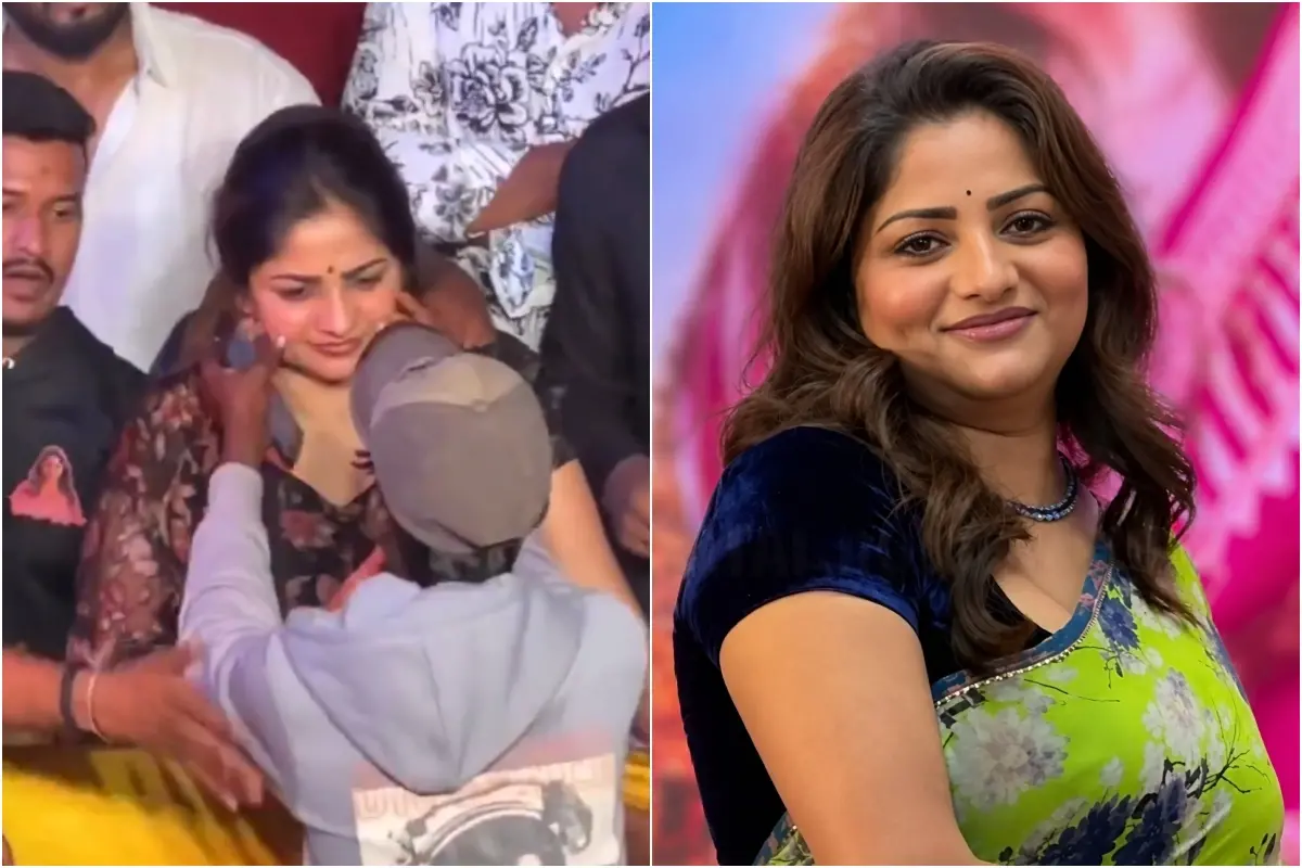 രചിത റാമിന്റെ പിറന്നാള് ആഘോഷ പരിപാടിയില്നിന്നുള്ള വീഡിയോ, രചിത റാം | Photo: Screen grab/X: Bujji kanna, X: IndianActress