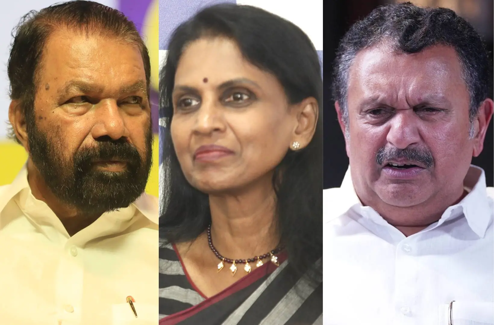 ശിവൻകുട്ടി, ശ്രീലേഖ, മുരളീധരൻ | Photo: Mathrubhumi