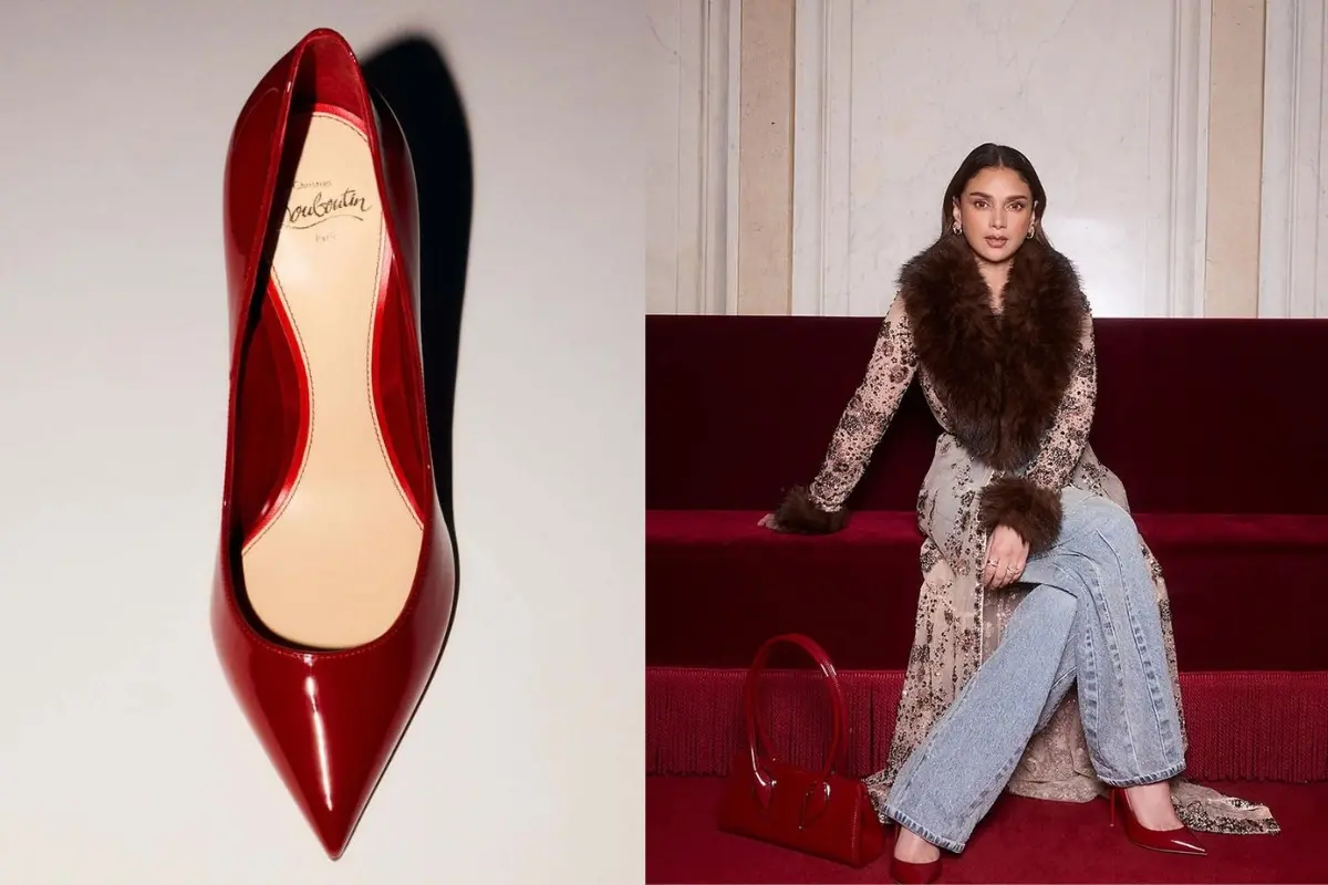 Aditi Rao Hydari wore red Christian Louboutin La Pigalle pumps at Paris Fashion Week | Photo: Instagram