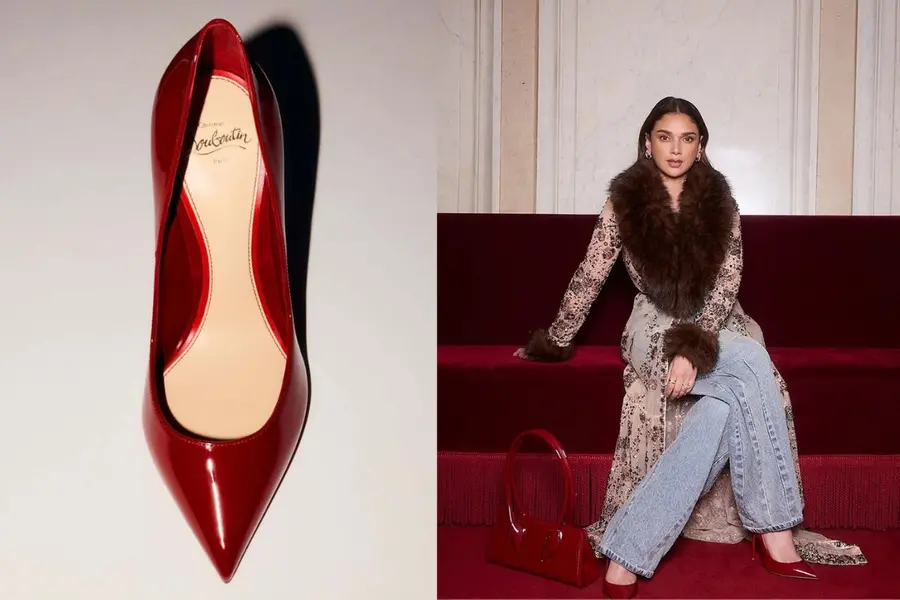 First the Tod’s bag, now Louboutin La Pigalle: Aditi Rao Hydari gives us another accessory to zoom in on