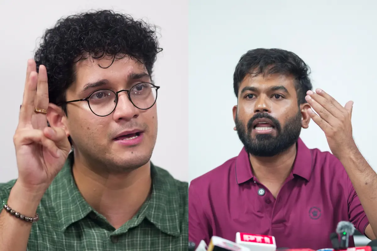 File: Cockroach Janta Party (CJP) co-convener Saurav Das and Convener Abhijeet Dipke | Photo: PTI