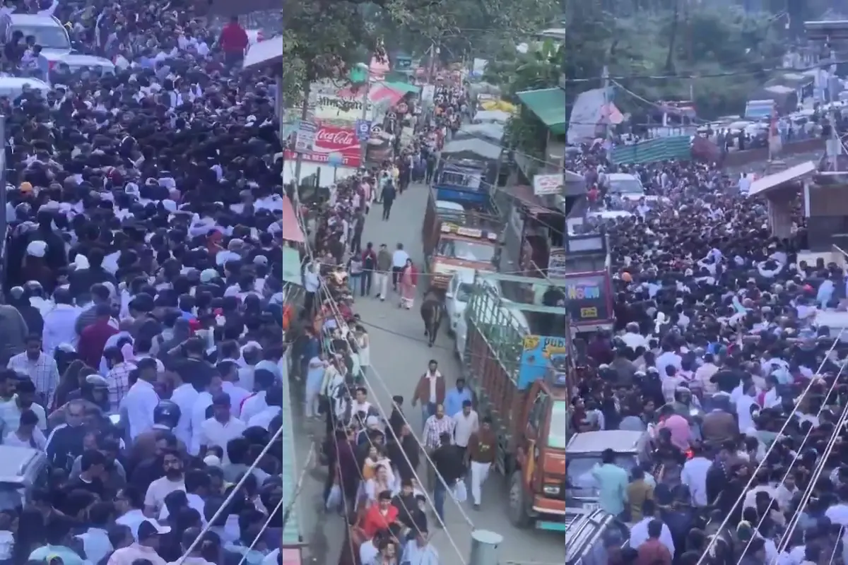 കൈഞ്ചി ധാമിൽ കഴിഞ്ഞദിവസം അനുഭവപ്പെട്ട തിരക്ക് | സ്ക്രീൻ​ഗ്രാബ്