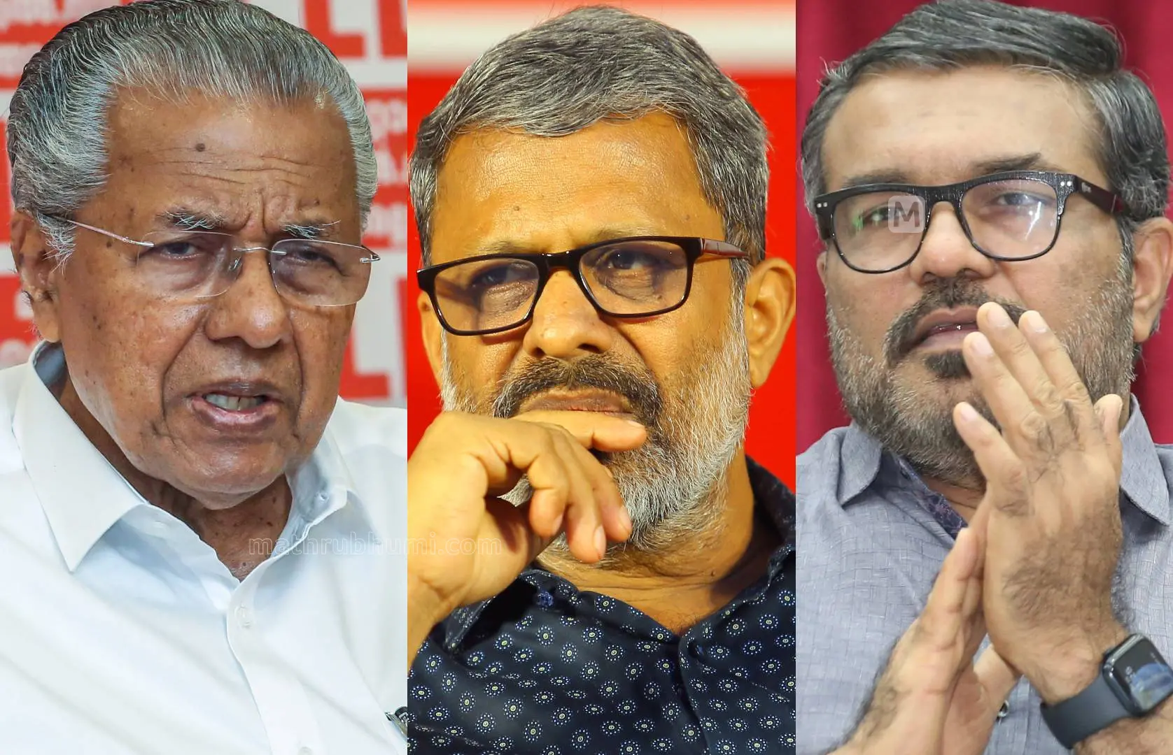 പിണറായി വിജയൻ, ഇ.എൻ. സുരേഷ്ബാബു, എം.ബി. രാജേഷ് | Photo: Mathrubhumi
