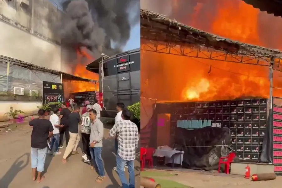 Ramayanam Shooting Set Fire
