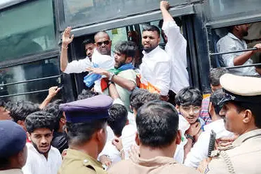 ഗ്യാനേഷ്കുമാറിന്റെ രാജി: എൻ.എസ്.യു. സമരത്തിൽ പ്രതിഷേധമിരമ്പി