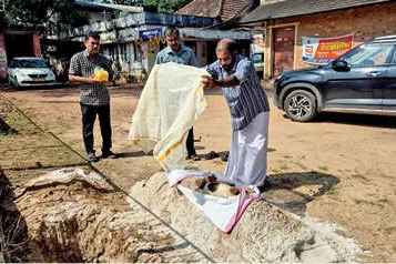 നിശ്ശബ്ദയായ ‘സഹപ്രവർത്തക’യ്ക്ക് താലൂക്ക് ഓഫീസ് വളപ്പിൽ ‘ബഹുമതി’കളോടെ സംസ്കാരം