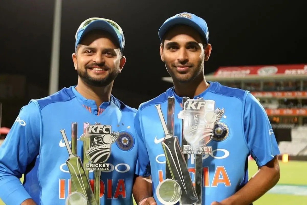 Suresh Raina and Bhuvneshwar Kumar | Photo shared by Raina on X