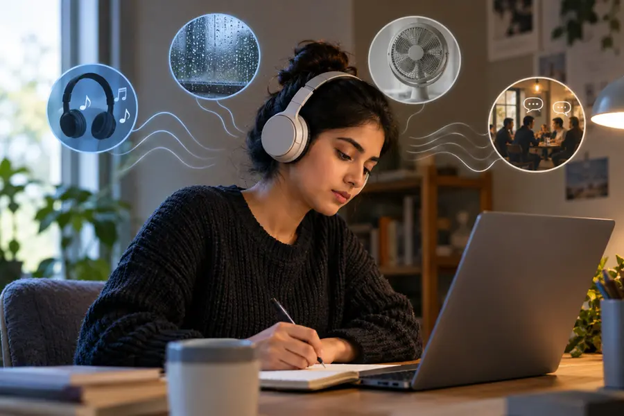 Why some people focus better with music or background noise