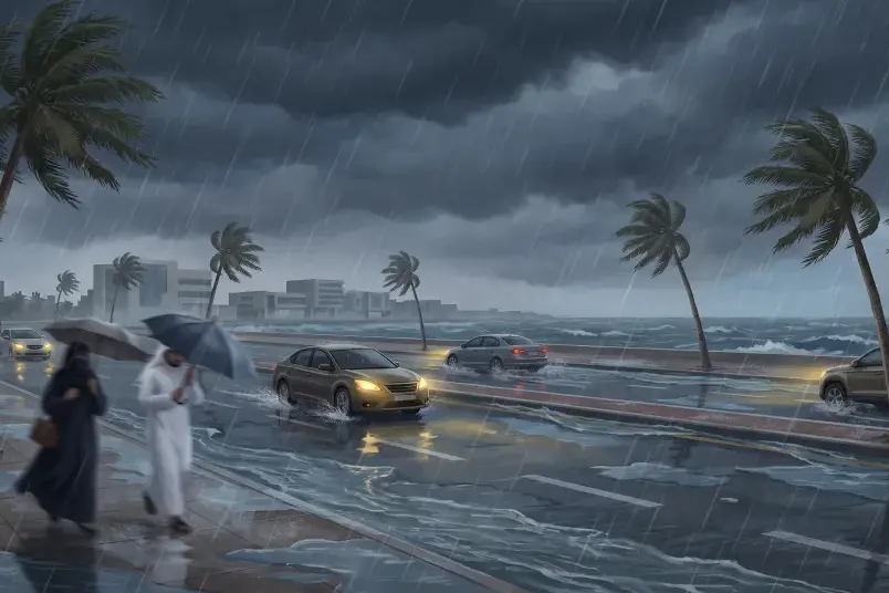 rain in Jazan