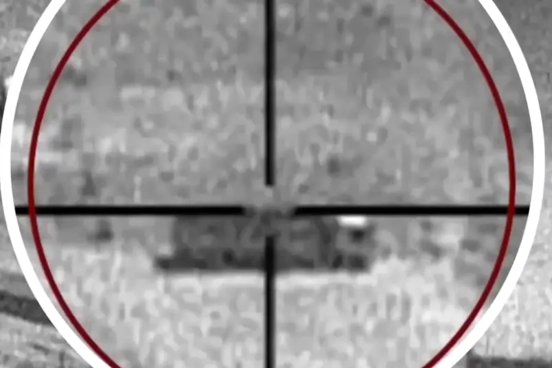 A screengrab of footage shows the Royal Saudi Air Force destroying an Ansarallah ballistic missile launcher in Sanaa, Yemen