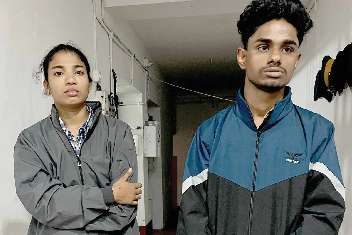 Arrested Saranya Sasi and V S Sanjay