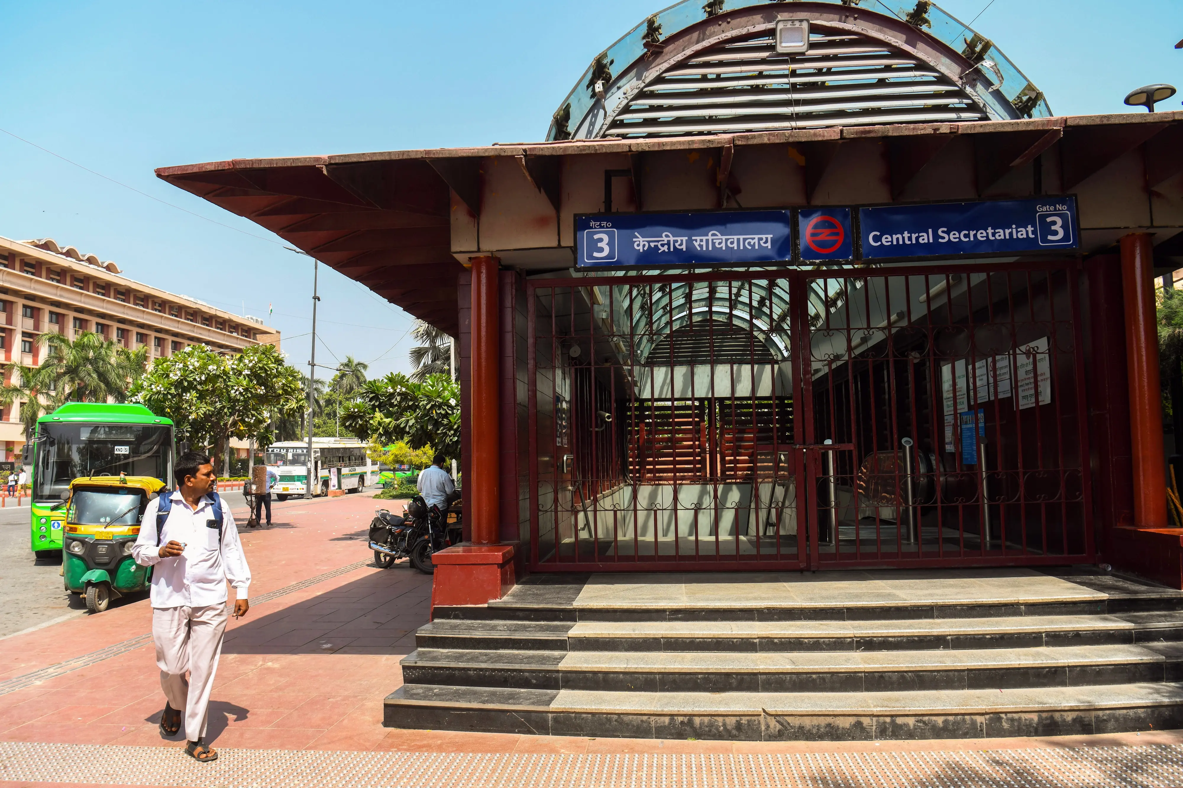 Central Secretariat metro station closes as a security precautionary measure in view of a protest called against Chief Election Commissioner Gyanesh Kumar | ANI