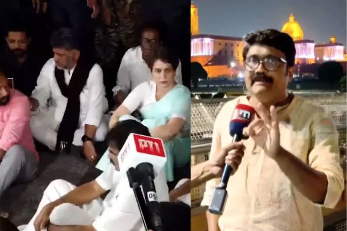 വിജയ് ചൗക്കിൽ പ്രതിഷേധിക്കുന്ന ഇന്ത്യ സഖ്യ എം.പി.മാർ, എ.എ. റഹീം