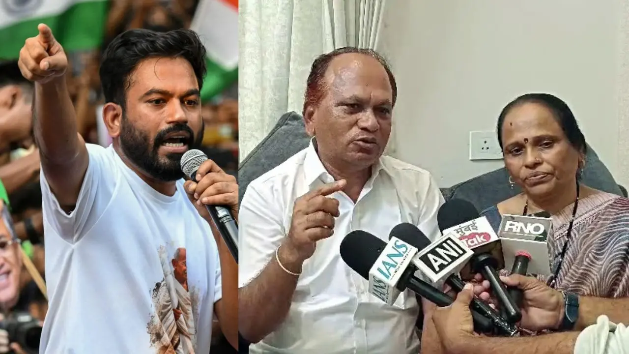 അഭിജീത് ദീപ്കെ | Photo: AFP | ദീപ്കെയുടെ മാതാപിതാക്കൾ | Photo: ANI
