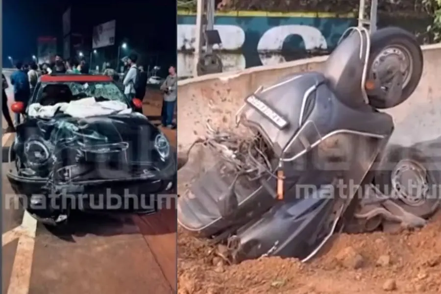 നെടുമ്പാശ്ശേരിയിൽ മിനി കൂപ്പർ സ്കൂട്ടറിലിടിച്ച് മൂന്ന് പേർ മരിച്ചു; കാറോടിച്ച യുവാവിനെതിരെ നരഹത്യയ്ക്ക് കേസ്