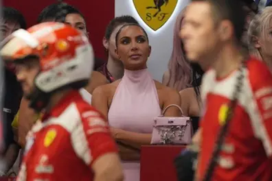 Kim Kardashian’s pink F1 look grabs attention amid Lewis Hamilton wedding rumours | SEE PICS