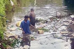 മലിനമായ പെരിയാർ ചോറ്റുപാറ കൈത്തോട് ശുചീകരിച്ചു
