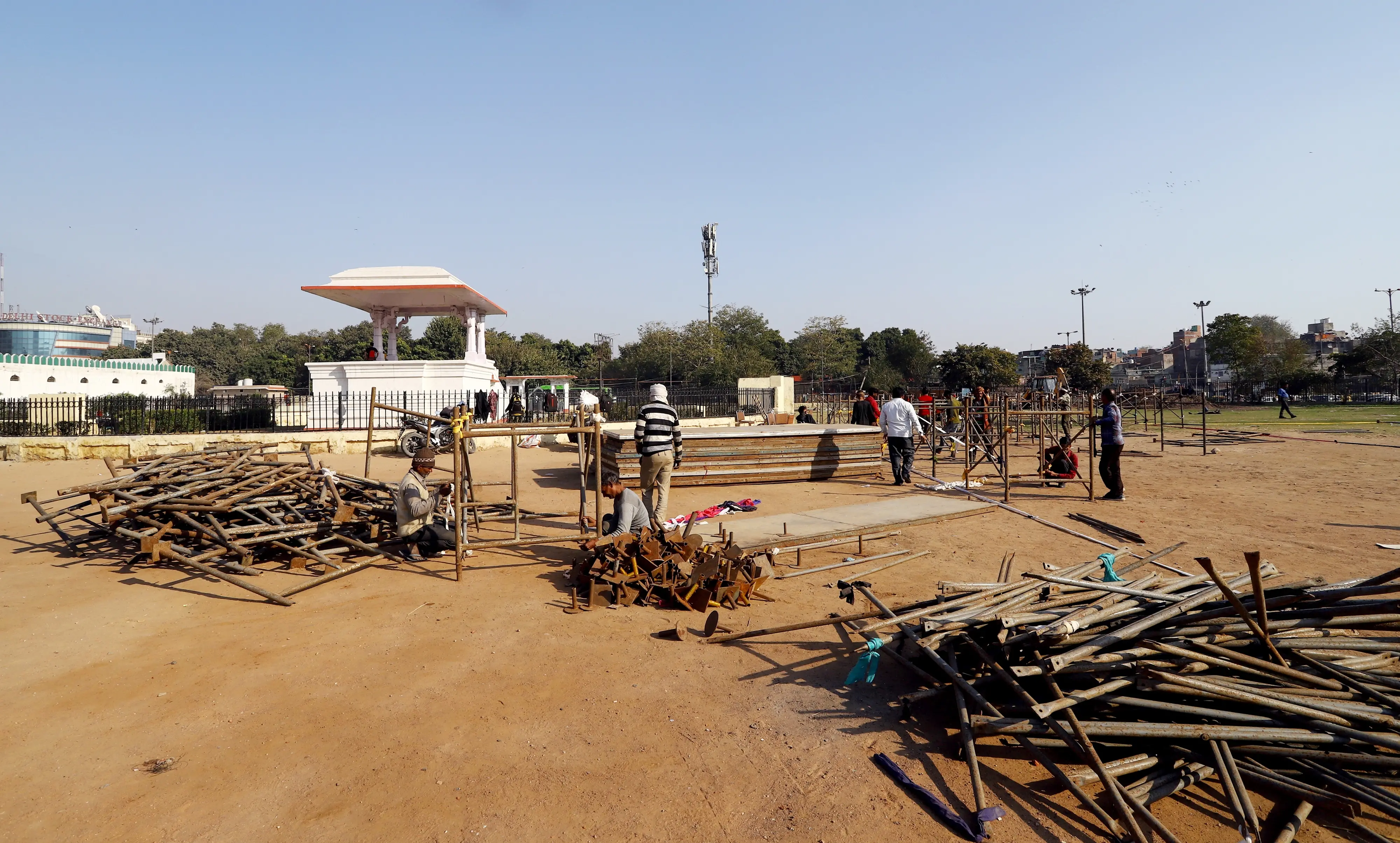 A view of Ramlila Maidan, designated as a protest site along with two news venues, Burari Ground (North Delhi) and CBD Ground (East Delhi), following the de-notification of Jantar Mantar Road by the Delhi Police, in New DelhI.| Photo: PTI