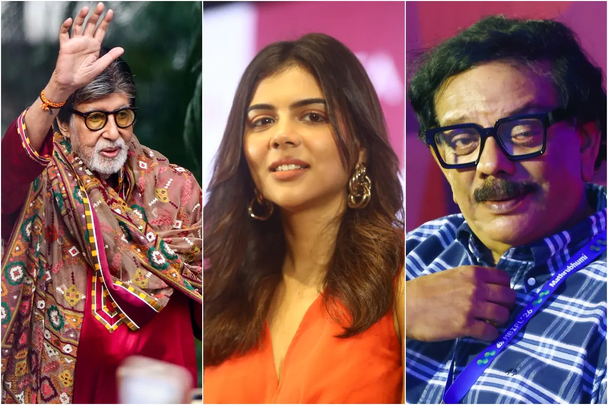 അമിതാഭ് ബച്ചൻ, പ്രിയദർശൻ, കല്യാണി പ്രിയദർശൻ | ഫോട്ടോ: പി.ടി.ഐ, മാതൃഭൂമി